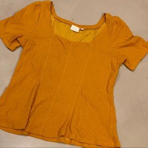 Mustard Anthropologie Top
